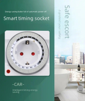 BerkahMall Jakarta BLOWINS Mechanical Timer Switch Mekanikal Analog 24 Jam 16A 3600W - MT06A-GR