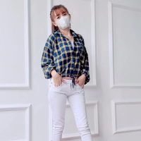 Kemeja Cewek Kotak Lengan Panjang