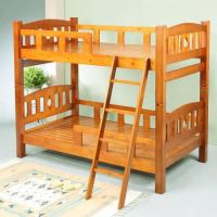 《Homelike》維爾方柱雙層床 實木雙層床 上下舖 3.5尺床 小孩床 宿舍 專人配送安裝