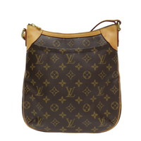 【二手名牌BRAND OFF】LOUIS VUITTON LV 路易威登 棕色 原花 PVC塗層帆布 肩背包 Odeon PM 金扣 M56390