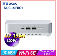 【AI時代來臨】華碩 ASUS NUC 14 PRO+ U7 155H 白色款迷你電腦 準系統  U7 155H RNUC14RVSU700009I (L6)