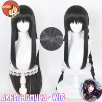 Akemi Homura Cosplay Wig Anime Puella Magi Madoka Magica Akemi Cosplay Homura Wig Black Long Straight Wig CoCos