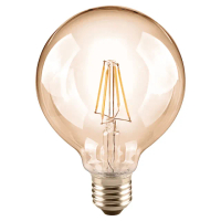 【Luxtek樂施達】LED 金色圓球 G95型燈泡 可調光 6.5W E27 黃光 10入(LED燈 燈絲燈 仿鎢絲燈)