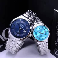 JAM TANGAN COUPLE ALEXANDRE CHRISTIE AC8348 / AC 8348 ORIGINAL - silver silver blue