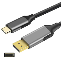 USB C to DisplayPort Cable 1.8M 4K@60Hz Compatible for Thunderbolt 3 USB 3.1 Type C to DP Cable for MacBook Galaxy S9 Durable