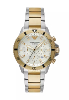 Emporio Armani Emporio Armani Men's Chronograph Watch ( AR11606 ) - Quartz, Silver Case, Round Dial, 22 MM Two Tone Stainless Steel Band