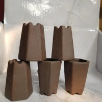 Pot keramik segi 6 tinggi JP118