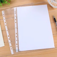 100pcs 3 Holes Loose Leaf Documents Sheet Protectors for 3 Ring