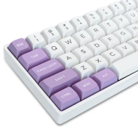 189 Key PBT Double-shot Purple White ISA Profile Keycaps Kit Backlit Key Cap for GK61 Anne Pro 2 Pc Mechanical Gamer Keyboard