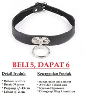 D680 rantai leher Leather alat dominasi BDSM Kalung Kekang pria Wanita dewasa bahan kulit berkualita