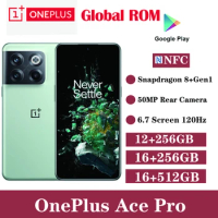 Global Rom OnePlus Ace Pro 5G Cell Phone Snapdragon8+ Gen 1 6.7inch AMOLED 4800mAh 150W Supervooc Charge 50MP Triple Camera NFC