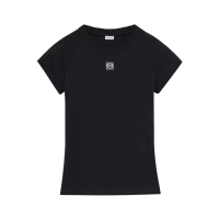 LOEWE Small Fit Cotton Blend T-Shirt Black