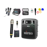 【MIPRO】MA-389 配1手握+1領夾式麥克風5.8G(雙頻手提無線喊話器/藍芽最新版 /遠距教學)