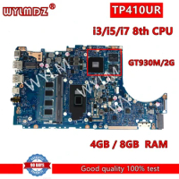 TP410UR i3/i5/i7 8th CPU 4G/8G RAM Mainboard For Asus VivoBook Flip 14 TP410U TP410UA TP410UF Q405UA Q405U Laptop Motherboard