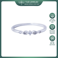 Nhẫn bạc nữ TLEE đính đá Almira mini xinh xắn TLEE JEWELRY A0123