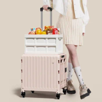 Grocery shopping trolley, foldable shopping, home pick-up, express trolley, outdoor camping, picnic, trolley, grocery shopping