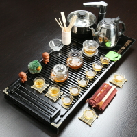 整套實木茶盤茶具套裝四合一電熱壺陶瓷功夫茶具