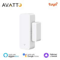 AVATTO Tuya ZigBee Door Sensor Smart Door Open/Closed Wireless Detectors Window Sensor APP Works With Alexa Google Home