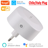 16A Chile Italy Smart Wifi Power Plug Smart Wifi Wireless Socket Outlet Work with Alexa Google Home Assistant Tuya SmartLife APP