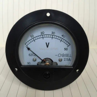 1Pcs 62C2 DC 0~50V Round Analog Volt Panel Meter Brand New
