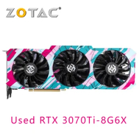 Used ZOTAC GeForce RTX 3070Ti-8G6X X-GAMING OC Graphic Cards RTX3070Ti 8GB GPU For nVIDIA Video Card RTX 3070 ti 8G X GAMING