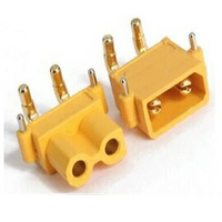 XT30PW AMASS艾邁斯 臥式動力接頭/ PCB板插臥式香蕉接頭連接器-公頭. 母頭一對裝(含稅)【佑齊企業 iCmore】