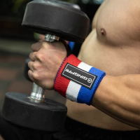 1 Pair Wristband Wrist Support Brace Straps Extra Strength Weight Lifting Wrist Wraps Bandage Fitness Gym Training