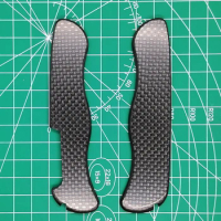 DIY 3K Full Carbon Fiber Handle Scale with Cut-Out for 111mm Victorinox Swiss Army Knife
