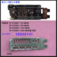 IO I/O Shield Back Plate BackPlate BackPlates Blende Bracket For ASUS TUF-RTX3080TI-O12G-GAMING