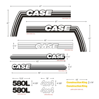 Case Sticker Crane Backhoe Excavator Sticker Lorry Sticker (pelekat) 214 214e 3cx 3dx Extra 580m 580