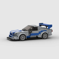 Xe đua GTR R34, MOC, Tương thích với LEGO, Hạt Nhỏ Đồ chơi khối xây dựng giáo dục, Dành cho trẻ em, 