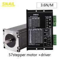 3.6N.M.113mm length.2 phase 57 stepper motor.with DM542 driver.for Engraving machine.Industrial equipment.for 3D printing