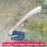 Cangkul Terex baja sepuhan & Doran kayu jati
