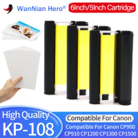 Compatible for Canon KP-108IN KP-36IN Selphy Set CP900 CP910 CP1200 CP1300 CP1500 Printer Cartrdige 6 Inch Photo paper Ribbons