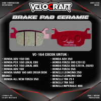 VELOCRAFT Kampas Rem Cakram Motor Ceramic VC-164 Brake Pad Rear Belakang Honda ADV 150 CBS ADV 160 A
