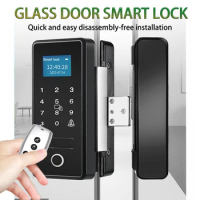 Fingerprint Waterproof Outdoor Garden Lock Remote Control TTLock App Code Keyless Smart Door Lock Electric Rim Lock and Gateway