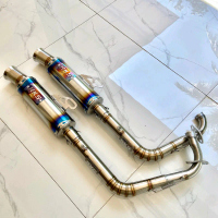 Knalpot SALEMBA BLUE SERIES Original RKS RACING EXHAUST Leher Ceklis Blue PNP Aerox New N Max New Pc