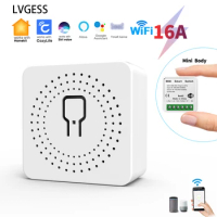 Smart Switch 16A Breaker MINI Moudle Timing Compatible with Alexa Apple HomeKit Siri Google Home Wall Light Switch Adapter