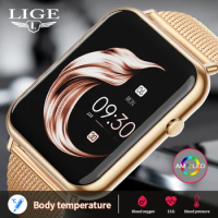 Lige Fashion Smart Watch Ladies Body Temperature Sports Fitness Watch Bluetooth Call relojes inteligentes Smartwatch Women 2023