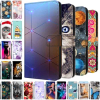 Wallet Magnetic Case for Samsung Galaxy A10 A11 A40 A 04S Cover Flip Book Leather Phone Bags for Samsung A04s Fundas Space Cat