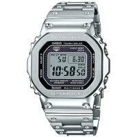 【CASIO 卡西歐】G-SHOCK 太陽能藍牙電波錶-銀 畢業 禮物(GMW-B5000D-1)