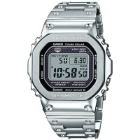 【CASIO 卡西歐】G-SHOCK 太陽能藍牙電波錶-銀 情人節 禮物(GMW-B5000D-1)