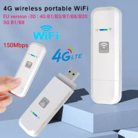 4G LTE USB WiFi Router with SIM Card Slot Portable WiFi LTE USB 4G Modem Plug and Play European Version for Outdoor Travel