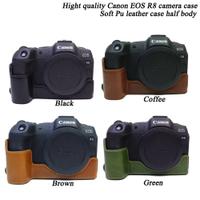 Canon R50เคสกล้องหนัง Pu ครึ่งตัวสำหรับ Canon EOS R8 EOS R50