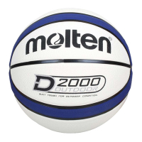 MOLTEN 12片深溝橡膠7號籃球-室外 戶外 7號球 訓練 B7D2005-WB 白藍黑