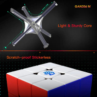 GAN 356 M, ลูกบาศก์ 3x3 แบบไม่มีสติกเกอร์, GAN 356M ลูกบาศก์, เกมหลายสีที่เหมาะสำหรับเด็กชายและเด็กห