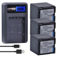 3PCS 3000mAh CGA-DU21 VW-VBD210 Battery+LCD USB charger for Panasonic NV-GS330 GS400 GS408 GS500 GS508 MX500 PV-GS90 GS120 GS150