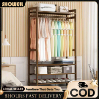Bamboo Clothes Rack 70/90/120/170CM Open Wardrobe Clothes Cabinet Almari Baju Murah Bamboo Clothes H