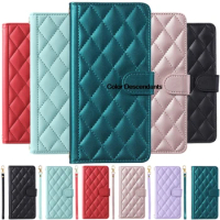 Magnetic Flip Houndstooth Case For Sony Xperia 1 III XQBC62/V 6.5" Stand Wallet Cases on For Sony Xperia 1 10 II III 5 III Cover