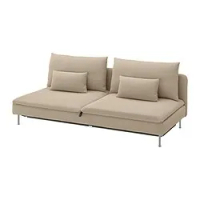 Sofa 3dudukan + fungsi tempat tidur, Kelinge krem